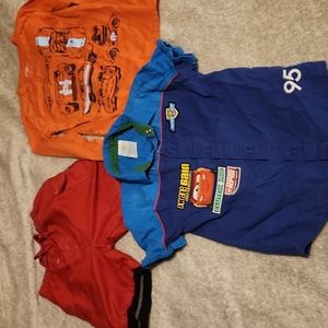 Disney Cars Boys 5 6 5/6 lot OskKosh Originals and swim trunks
